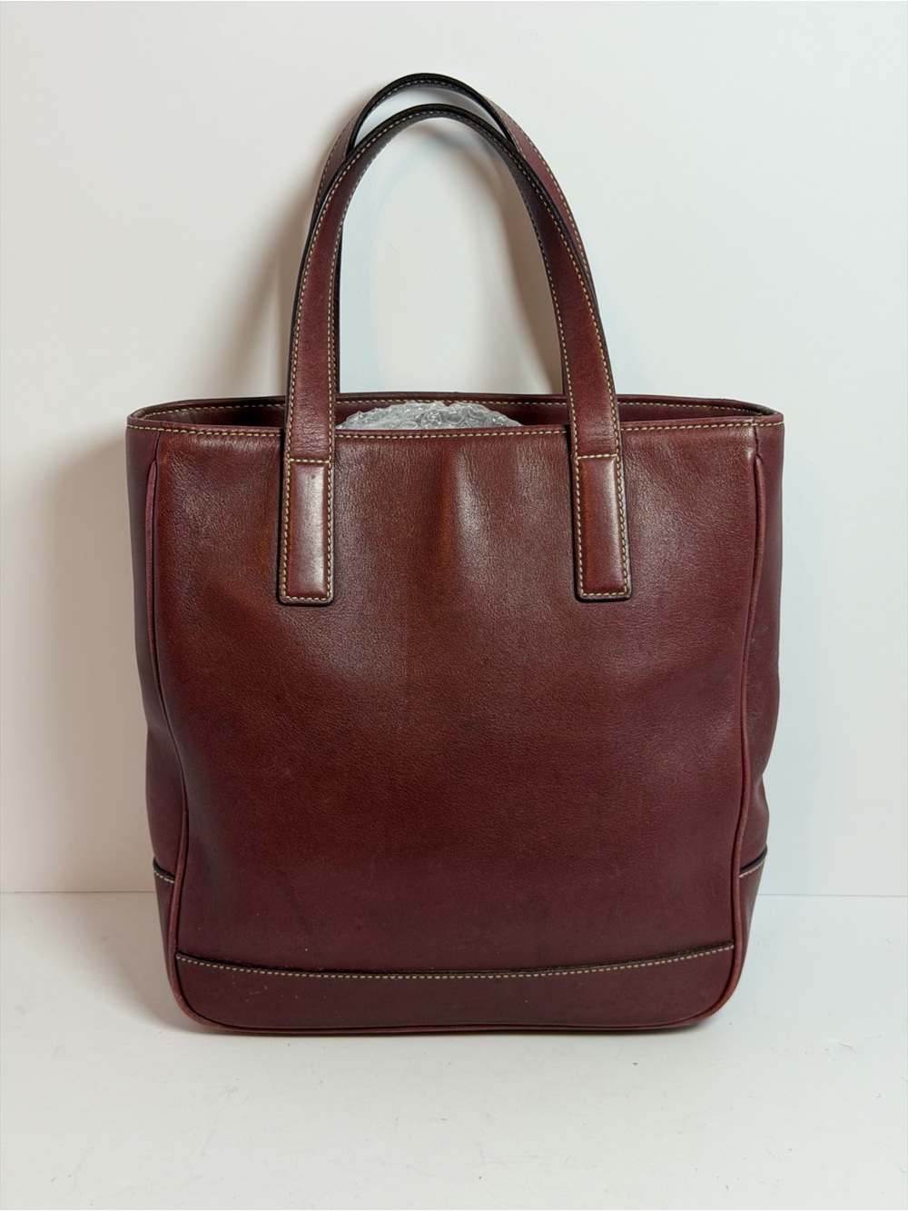 Vintage Red Coach Hampton Lunch Tote Bag with Contrast Stitching - Picture 7 of 14